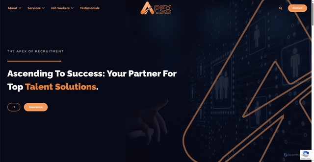 Security scan screenshot of http://apex-recruitment-solutions.com/