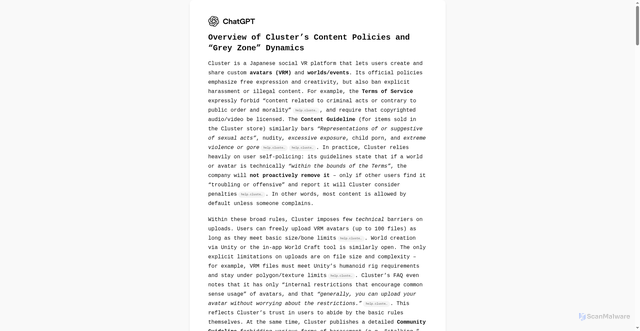 Security scan screenshot of https://harmful-thoughts.pages.dev/