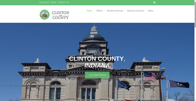Security scan screenshot of https://clintoncountyin.gov/