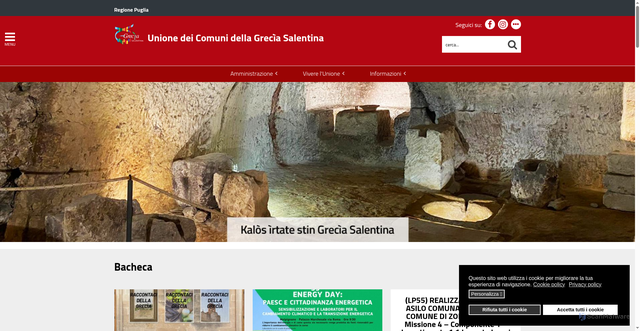 Security scan screenshot of https://www.unionegreciasalentina.le.it/