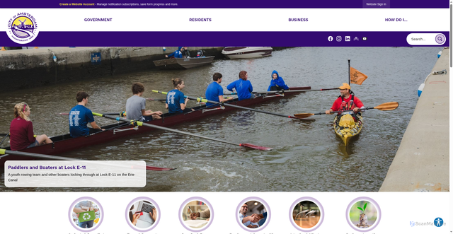 Security scan screenshot of https://amsterdamny.gov/