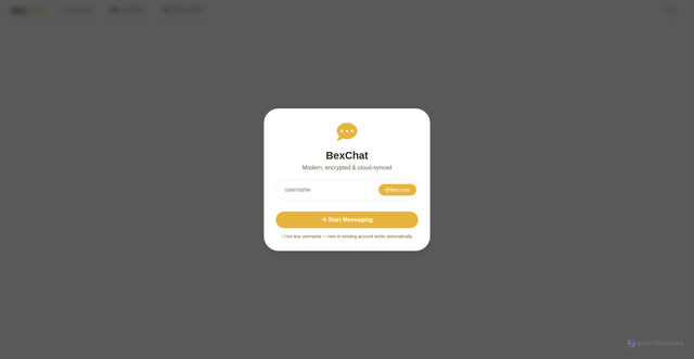Security scan screenshot of https://bexchat-jvqd1ad1pk.edgeone.app/