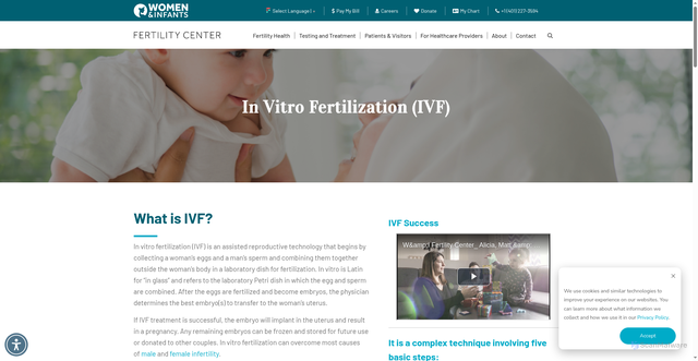 Security scan screenshot of https://fertility.womenandinfants.org/treatment/ivf