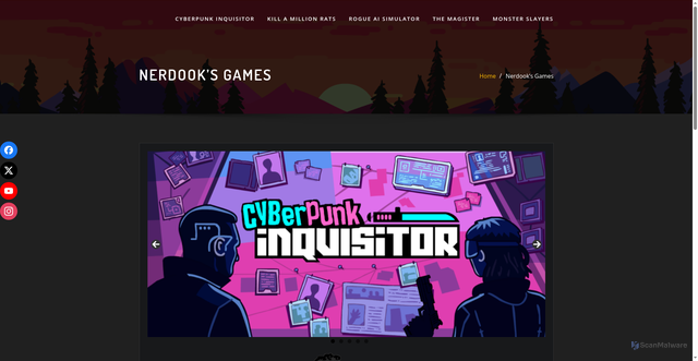 Security scan screenshot of https://nerdook-productions.com