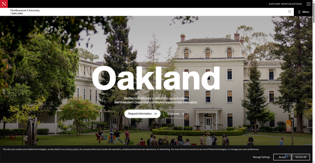 Security scan screenshot of https://oakland.northeastern.edu/