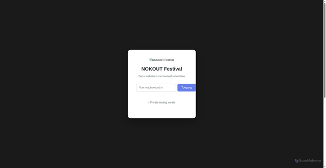 Security scan screenshot of https://nokout.be/pages/contact.html