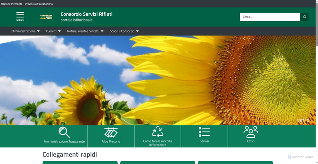 Security scan screenshot of https://www.csrifiuti-noviligure.it