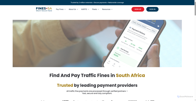 Security scan screenshot of http://finessaay.top/