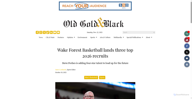 Security scan screenshot of https://wfuogb.com/28103/sports/wake-forest-basketball-lands-three-top-2026-recruits/