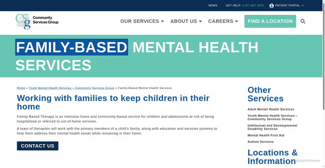Security scan screenshot of https://csgonline.org/youth-mental-health-services/family-based-mental-health-services/
