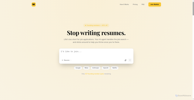 Security scan screenshot of https://dontwork.app/