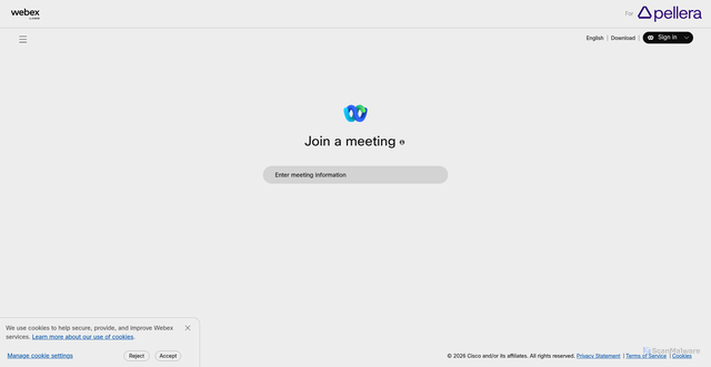 Security scan screenshot of https://convergetp.webex.com