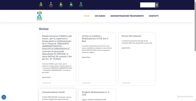 Security scan screenshot of https://www.unionecomunialtamurgia.it/