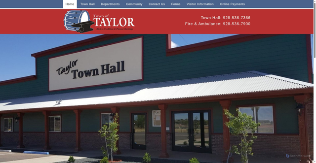 Security scan screenshot of https://www.tayloraz.gov/