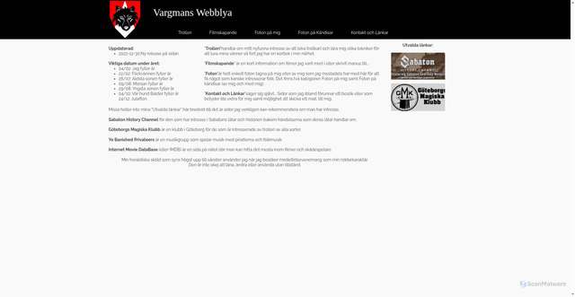 Security scan screenshot of https://vargman.se