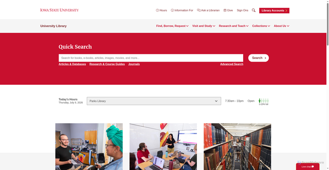 Security scan screenshot of https://lib.iastate.edu