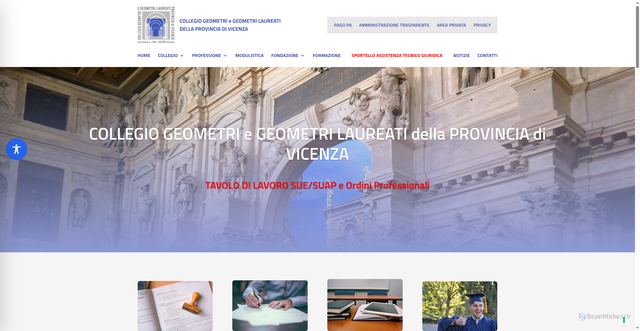 Security scan screenshot of https://www.geometri.vi.it/