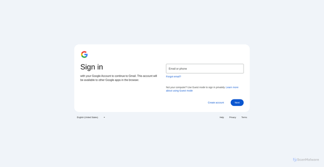 Security scan screenshot of https://accounts.google.com/v3/signin/identifier?continue=https%3A%2F%2Fmail.google.com%2Fmail%2Fu%2F0%2F&dsh=S706299788%3A1766298090187185&emr=1&followup=https%3A%2F%2Fmail.google.com%2Fmail%2Fu%2F0%2F&ifkv=Ac2yZaUhHHu8Hj6_ACcViC8tLt1vakESa7at1CEvb_nswCwBzYQ4ycBv2f8Kteixqy32rQG2Txj3zQ&osid=1&passive=1209600&service=mail&flowName=GlifWebSignIn&flowEntry=ServiceLogin