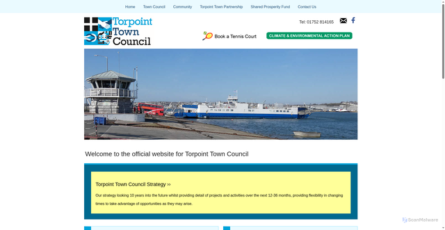 Security scan screenshot of https://www.torpointtowncouncil.gov.uk/