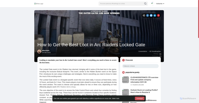 Security scan screenshot of https://alma.alyra.com.br/read-blog/2366_how-to-get-the-best-loot-in-arc-raiders-locked-gate.html