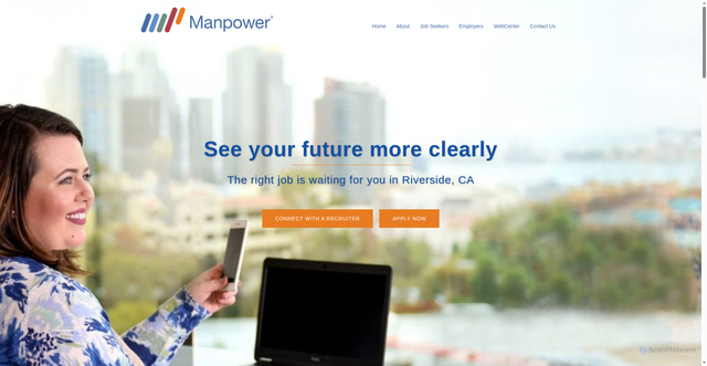 Security scan screenshot of https://www.manpowerriverside.com/