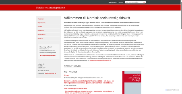 Security scan screenshot of https://xn--nordisksocialrttslig-ozb.se