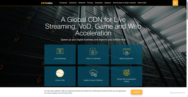 Security scan screenshot of https://cdnvideo.com/