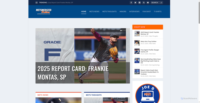 Security scan screenshot of https://metsmerizedonline.com/mets-interview-troy-snitker-for-hitting-coach-role/