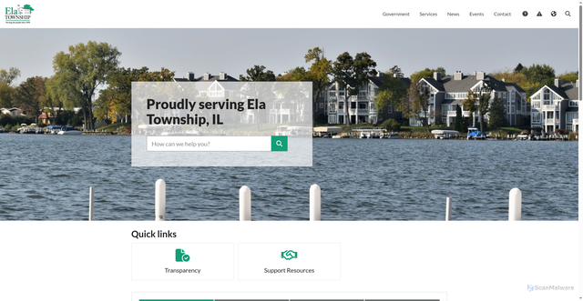 Security scan screenshot of https://elatownship.gov/