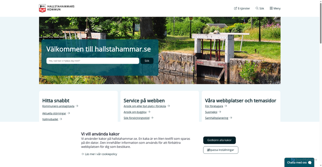 Security scan screenshot of http://www.hallstahammar.se