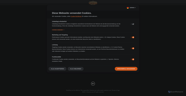Security scan screenshot of https://grn.naralvin.com/?mid=231025_1795006