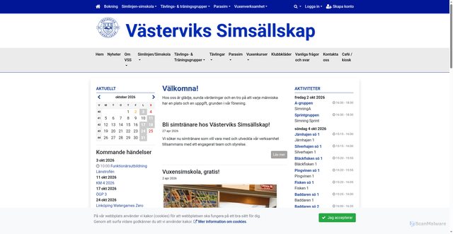 Security scan screenshot of https://vasterviksss.se
