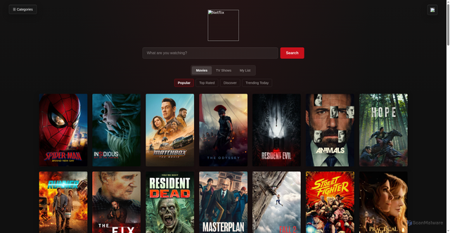 Security scan screenshot of http://netflixurl.github.io/