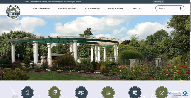 Security scan screenshot of https://www.delhitownshipmi.gov/