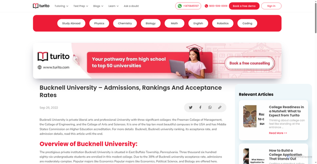 Security scan screenshot of https://www.turito.com/blog/college-guide/bucknell-university