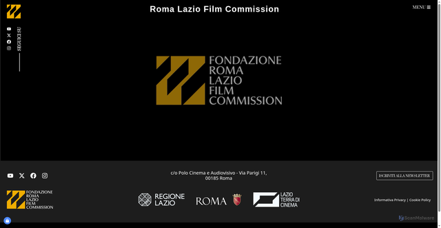 Security scan screenshot of https://www.romalaziofilmcommission.it/