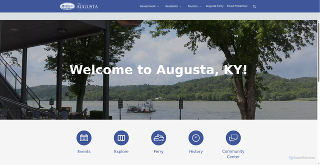 Security scan screenshot of https://augustaky.gov/