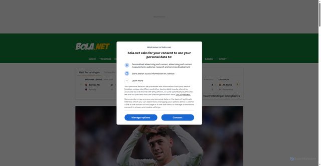 Security scan screenshot of https://bola.net
