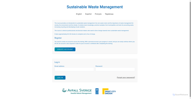 Security scan screenshot of https://zerowastevision.se