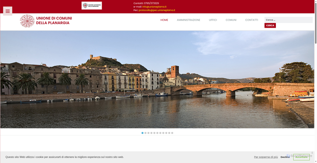 Security scan screenshot of https://www.unioneplanargia.or.it/