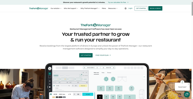 Security scan screenshot of https://theforkmanager.com