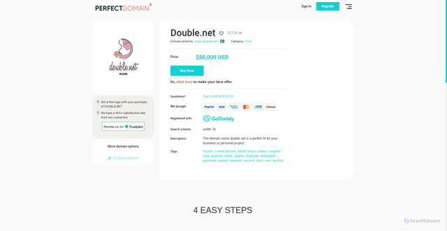 Security scan screenshot of http://www.double.net/