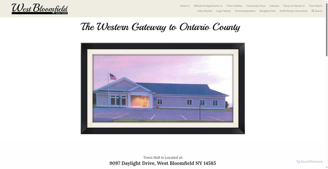 Security scan screenshot of https://westbloomfieldny.gov/