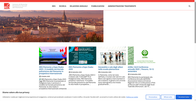 Security scan screenshot of https://www.ires.piemonte.it/