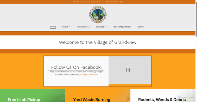 Security scan screenshot of https://villageofgrandview.gov/