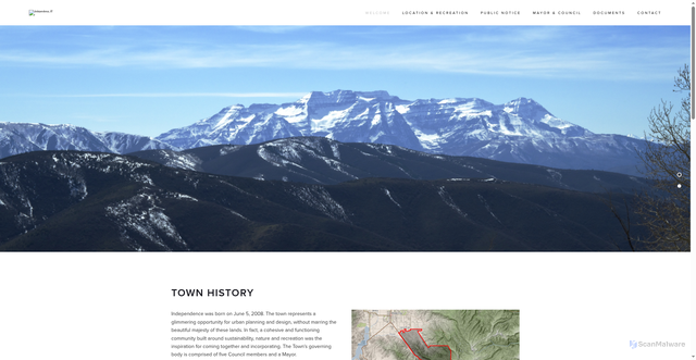 Security scan screenshot of https://www.independenceut.gov/