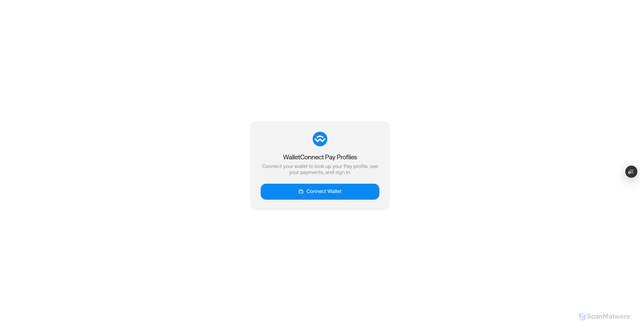 Security scan screenshot of https://pay-profiles-bkk7iy70a-walletconnect.vercel.app/