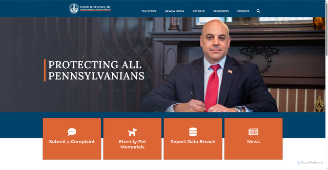 Security scan screenshot of https://www.attorneygeneral.gov/