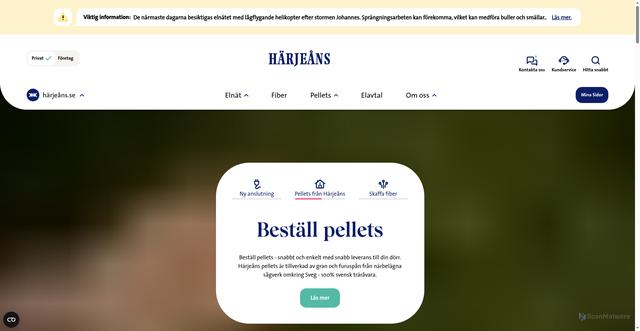 Security scan screenshot of https://www.harjeans.se/