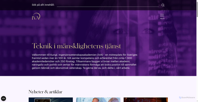 Security scan screenshot of https://www.iva.se/